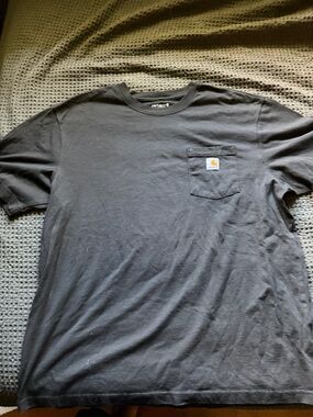 Carhartt Men’s Black Pocket Tee with Logo Patch